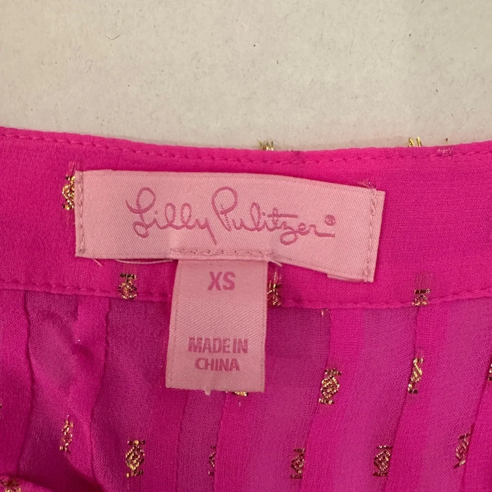 Lilly Pulitzer Pink 3/4 Sleeve Blouse - Picture 4 of 4